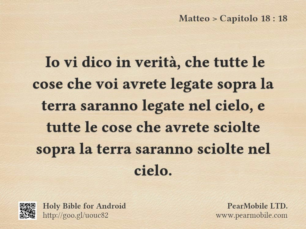 Matteo, Capitolo 18:18